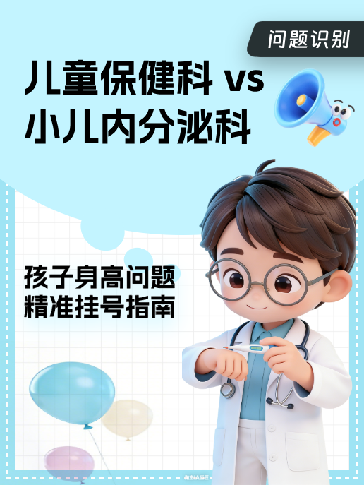 儿童保健科 vs 小儿内分泌科