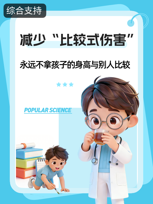 减少“比较式伤害”:永远不拿孩子的身高与别人比较