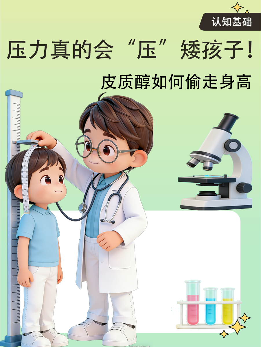 压力真的会“压”矮孩子!皮质醇如何偷走身高