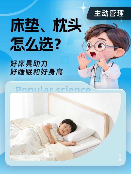 床垫、枕头怎么选?好床具助力好睡眠和好身高