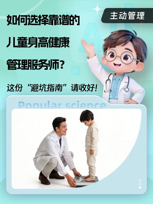 如何选择靠谱的儿童身高健康管理服务师?