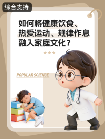 如何将健康饮食、热爱运动、规律作息融入家庭文化?
