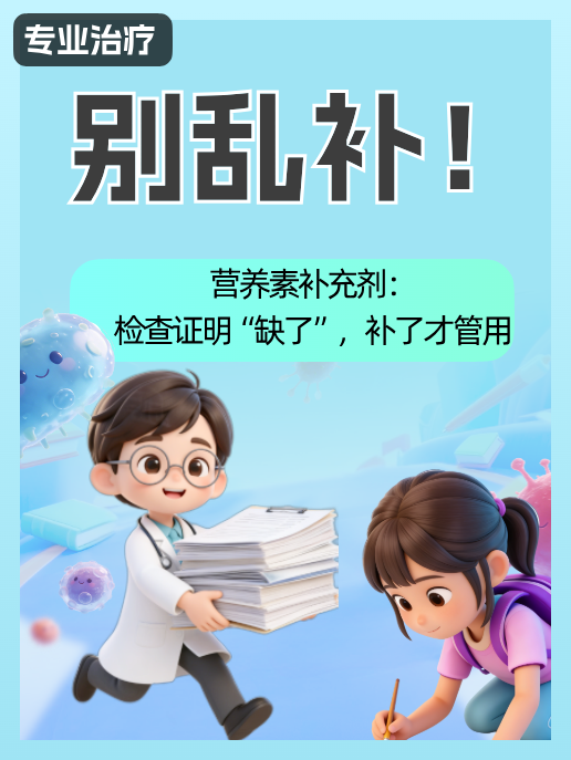 别乱补!营养素补充剂:检查证明“缺了”,补了才管用