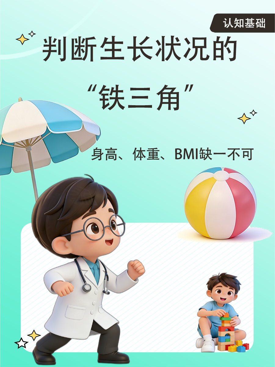 判断生长状况的“铁三角”：身高、体重、BMI缺一不可