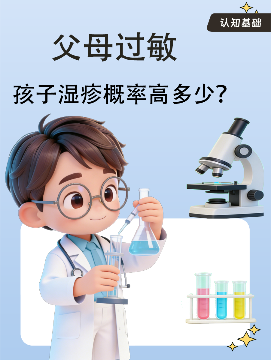 父母过敏,孩子湿疹概率高多少?
