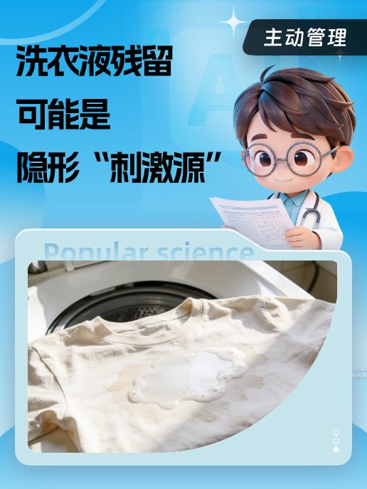 洗衣液残留可能是隐形“刺激源”