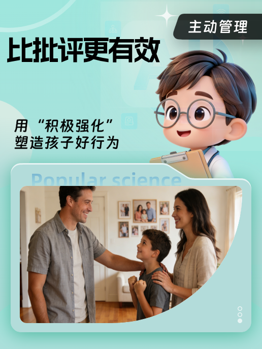 比批评更有效:用“积极强化”塑造孩子好行为